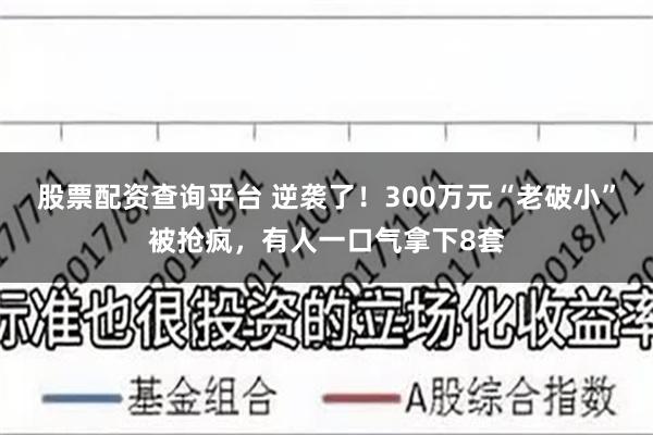 股票配资查询平台 逆袭了！300万元“老破小”被抢疯，有人一口气拿下8套