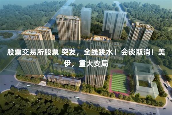 股票交易所股票 突发，全线跳水！会谈取消！美伊，重大变局