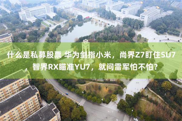 什么是私募股票 华为剑指小米，尚界Z7盯住SU7，智界RX瞄准YU7，就问雷军怕不怕？