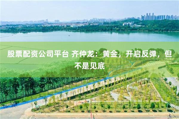 股票配资公司平台 齐仲龙:黄金,开启反弹,但不是见底