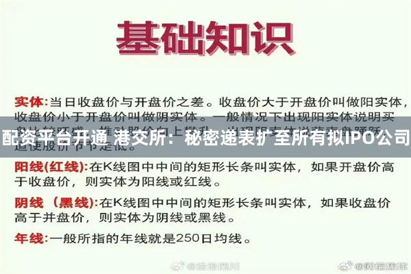 配资平台开通 港交所：秘密递表扩至所有拟IPO公司