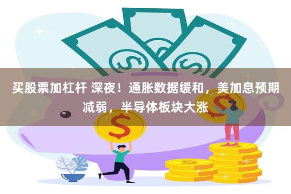 买股票加杠杆 深夜！通胀数据缓和，美加息预期减弱，半导体板块大涨