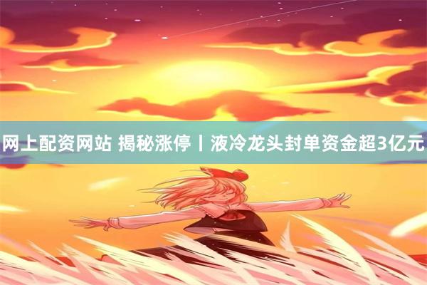 网上配资网站 揭秘涨停丨液冷龙头封单资金超3亿元