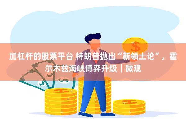 加杠杆的股票平台 特朗普抛出“新领土论”，霍尔木兹海峡博弈升级｜微观