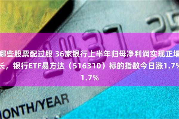 哪些股票配过股 36家银行上半年归母净利润实现正增长,银行ETF易方达(516310)标的指数今日涨1.7%