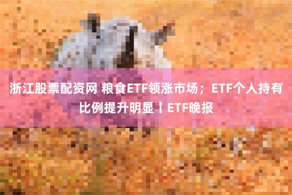 浙江股票配资网 粮食ETF领涨市场;ETF个人持有比例提升明显丨ETF晚报