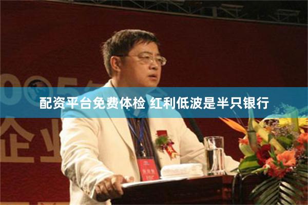配资平台免费体检 红利低波是半只银行