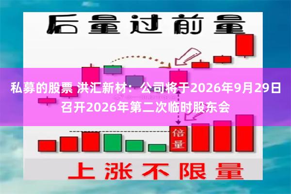 私募的股票 洪汇新材：公司将于2026年9月29日召开2026年第二次临时股东会