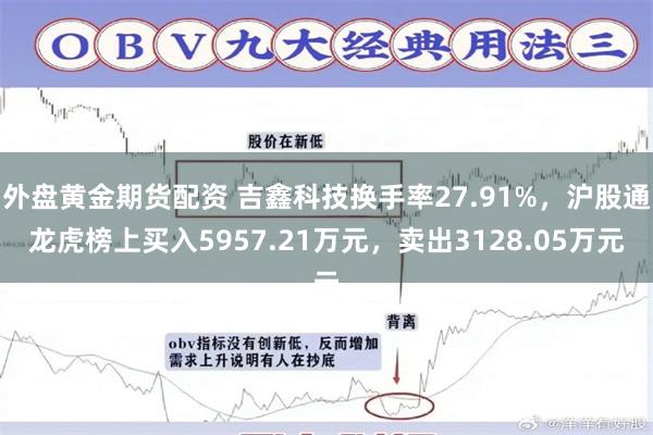 外盘黄金期货配资 吉鑫科技换手率27.91%，沪股通龙虎榜上买入5957.21万元，卖出3128.05万元