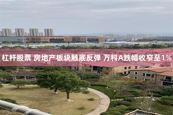 杠杆股票 房地产板块触底反弹 万科A跌幅收窄至1%