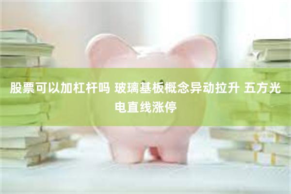 股票可以加杠杆吗 玻璃基板概念异动拉升 五方光电直线涨停