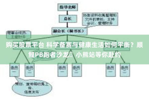 购买股票平台 科学备赛与健康生活如何平衡？顺鲤PB跑者沙龙・小熊站等你赴约